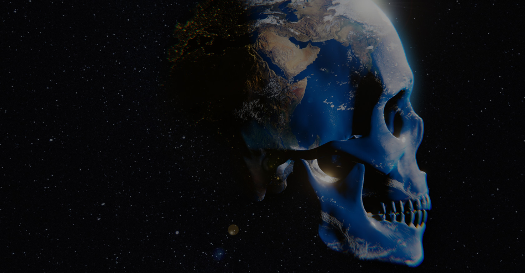 Homepage Hero Skull Earth